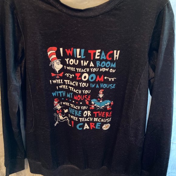 #4. Top Shirt Teacher Pullover Long Sleeve Small - Picture 6 of 8